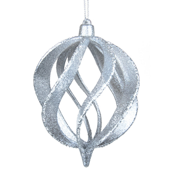PALLINA GLITTER SILVER CM.8,8X8,5X10
