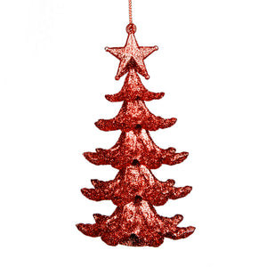 ALBERO GLITTER RED CM.7X7X13