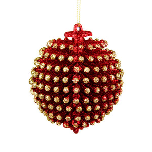 PALLINA GLITTER RED CM.9X9X10