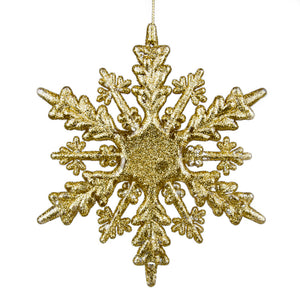 SNOWFLAKE GLITTER GOLD CM.15X0,5X15