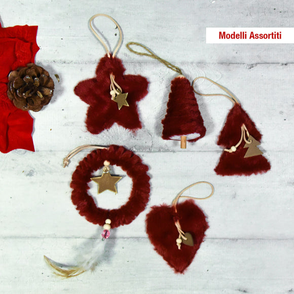 APPENDINO ROSSO PELLICCIA MODELLI ASSORTITI ALBERO