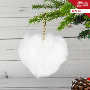 CUORE PELLICCIOTTO CM.8X10 BIANCO