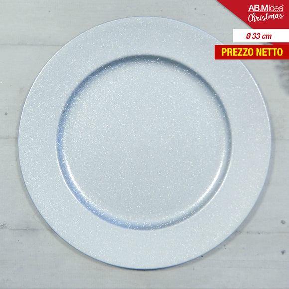 PIATTO SEGNAPOSTO NATALE DIAM.33 SILVER