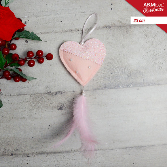 CUORE PEARL C/PIUMA CM.23 ROSA