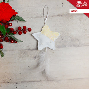 STELLA PEARL C/PIUMA CM.23 BIANCO