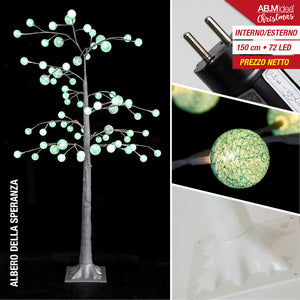 ALBERO NATALE BALL VERDE MENTA 72 LED CM.150 EST/IN