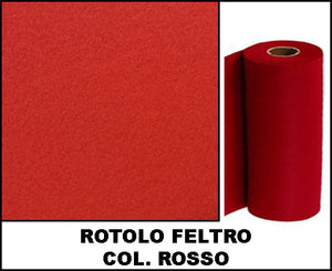 ROTOLO FELTRO H.100 ROSSO VENDITA AL METRO