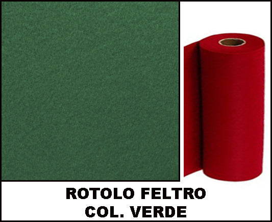 ROTOLO FELTRO H.100 VERDE VENDITA AL METRO