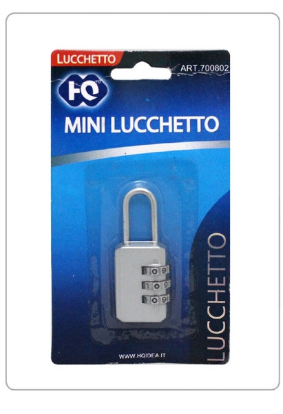 MINI LUCCHETTO CON 3 COMBINAZIONE LATERA