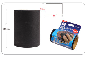 ROTOLO DI TELA ABRASIVA NERA 115CM X1.5M