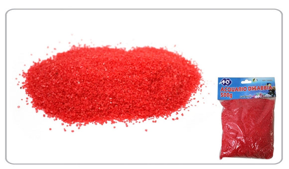 SABBIA COLORATA PER ACQUARIO 500G ROSSO