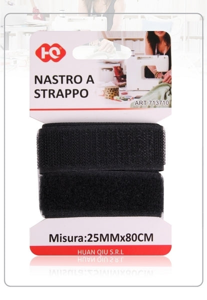 NASTRO A STRAPPO NERO 2.5X80CM