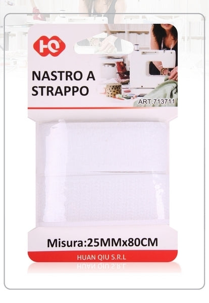 NASTRO A STRAPPO BIANCO 2.5X80CM