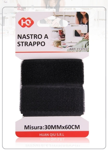 NASTRO A STRAPPO NERO 3.0X60CM