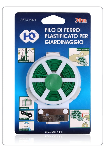 FILO DI FERRO PLASTIFICATO PER GIARDINAGGIO 30M