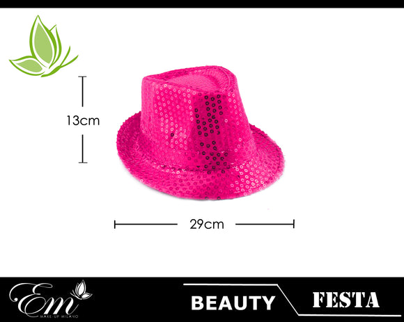 CAPPELLO  PAILLETTES FUSCIA