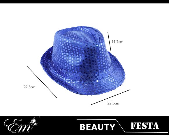 CAPPELLO  PAILLETTES BLU