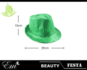 CAPPELLO  PAILLETTES VERDE