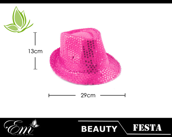 CAPPELLO PAILLETTES ROSA