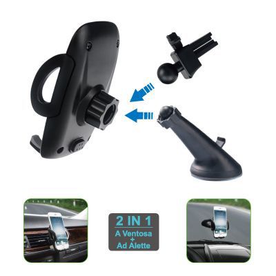 SUPPORTO AUTO UNIVERSALE 2 IN 1