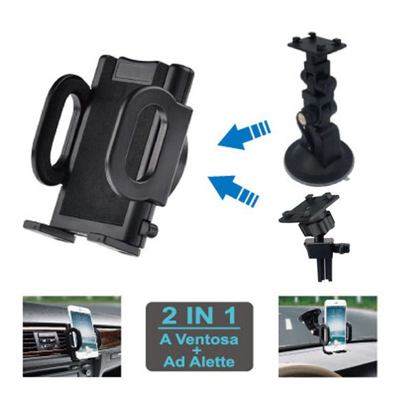 SUPPORTO AUTO UNIVERSALE 2IN 1