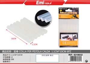 COLLA PER PISTOLA CALDA 1.1CM*10CM 6PZ