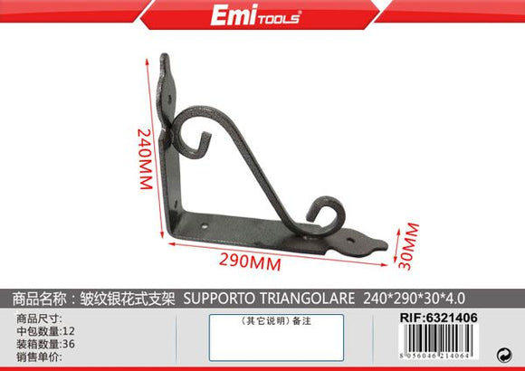 SUPPORTO TRIANGOLARE 240*290*30*4.0