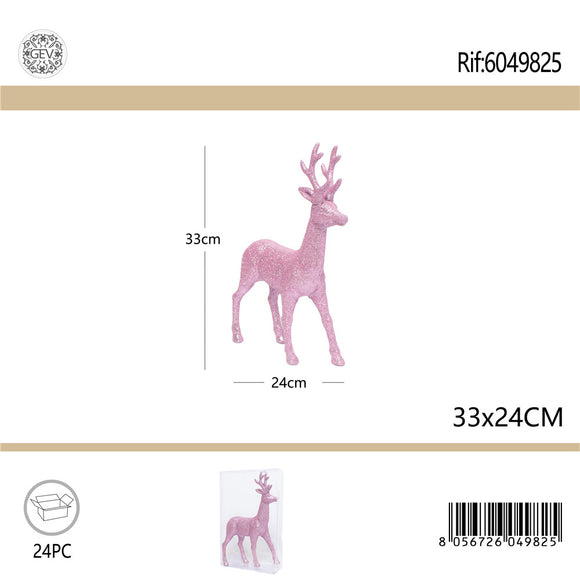 CERVO ROSA 33*24CM
