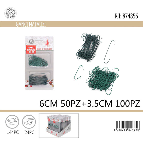 GANCI NATALIZI 6CM 50PZ3.5CM 100PZ