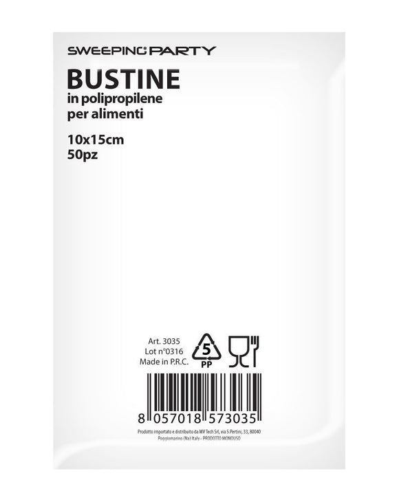 BUSTINE PER ALIMENTI 50PZ 10X15