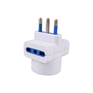 Adattatore tre vie(Adattatore spina Italia per 2 prese Italia e 1 presa Germania,16A/250V,Rettangolare)