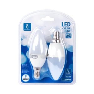 LED A5 C37 E14 3W 6400K/DOUBLE
