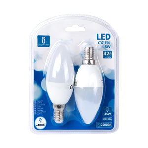 LED A5 C37 E14 5W 6400K/DOUBLE