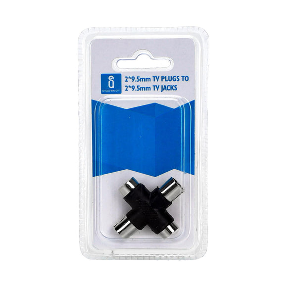 2*9.5mm TV PLUGS TO 2*9.5mm TV JACKS