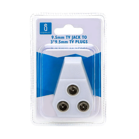 9.5mm TV JACK TO 3*9.5mm TV PLUGS