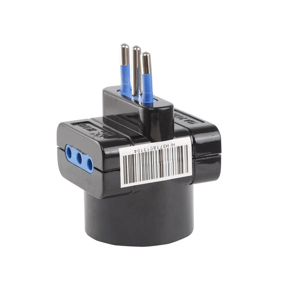 3WAYS ADAPTOR 10A BLACK