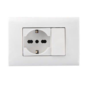 SWITCH AND SOCKET COMBINATION(ONE P30 SOCKET+ONE WAY SWITCH)