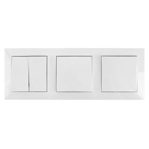 SWITCH AND SOCKET COMBINATION(DOUBLE 1 GANG 1 WAY SWITCH+2 GANG 2 WAY SWITCH)FLUSH-MOUNTED