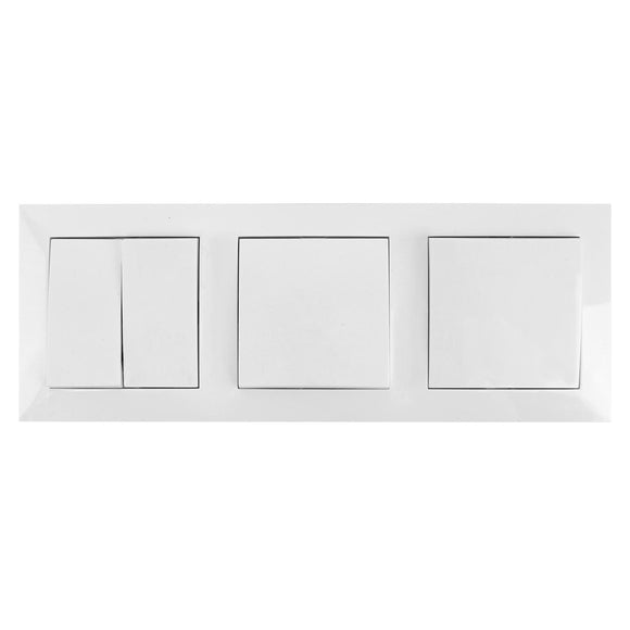 SWITCH AND SOCKET COMBINATION(DOUBLE 1 GANG 1 WAY SWITCH+2 GANG 2 WAY SWITCH)FLUSH-MOUNTED