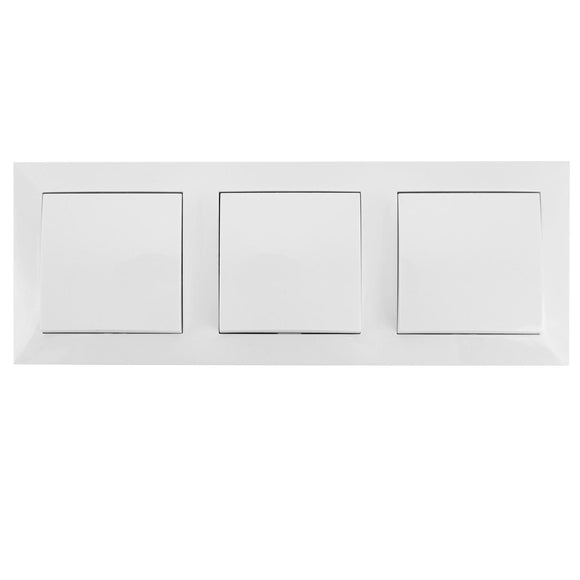 TRIPLE 1 GANG 2 WAY FLUSH-MOUNTED SWITCH