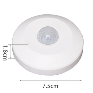 Sensore di movimento a infrarossi 05(D18*H75mm,Bianco,montato in superficie, altezza di montaggio 2.2-4m)