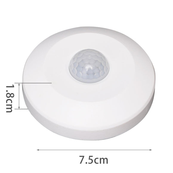 Sensore di movimento a infrarossi 05(D18*H75mm,Bianco,montato in superficie, altezza di montaggio 2.2-4m)