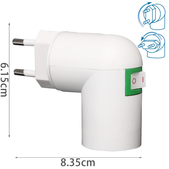 ADAPTOR PP TO E27 WITH SWITCH(Bianco)