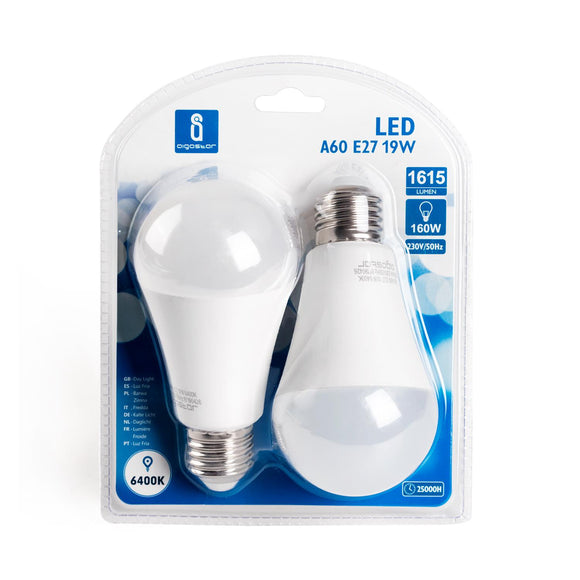 LED A5 A60 E27 19W 6400K/DOUBLE(19W,E27,6400k)
