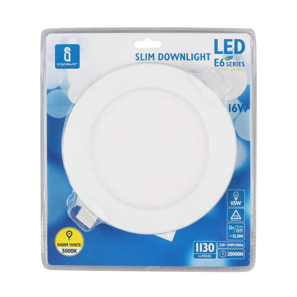 LED E6 SLIM DOWN LIGHT 12W 3000K(Cutout:155mm)/BLISTER