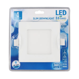 LED E6 SLIM DOWN LIGHT 9W 3000K(Cutout:105mm) /SQUARE/BLISTER