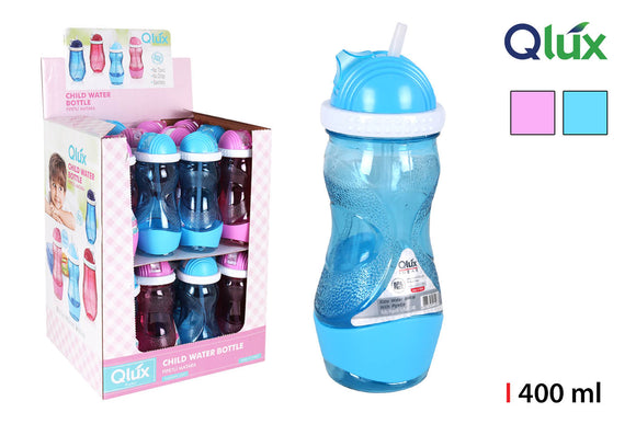 8433774661337 48 BOTELLA SPORT C/PAJITA BILUX 400ML QLUX <br/>48 BOTTIGLIA SPORT C/CANNUCCE BILUX QLUX CT24