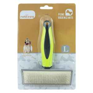 Spazzola(L,W11.5*L16.5cm,Grigio scuro&Verde,per cane)