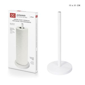 DC CASA PORTAROTOLO DA TAVOLO 15X31CM BIANCO